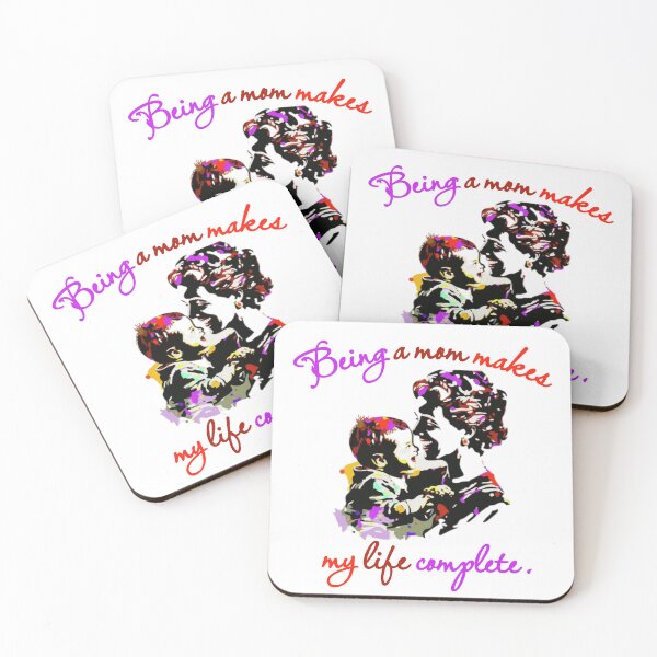 Item preview, being a mom makes my life complete sticker, being a mom makes my life complete colorful sticker,  designed and sold by KesDesigns ⭐⭐⭐⭐⭐.