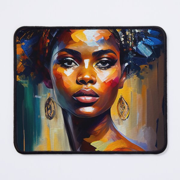 Artikelvorschau, African Queen Portrait | Palette Knife Oil Digital Painting entworfen und verkauft von VividViews.