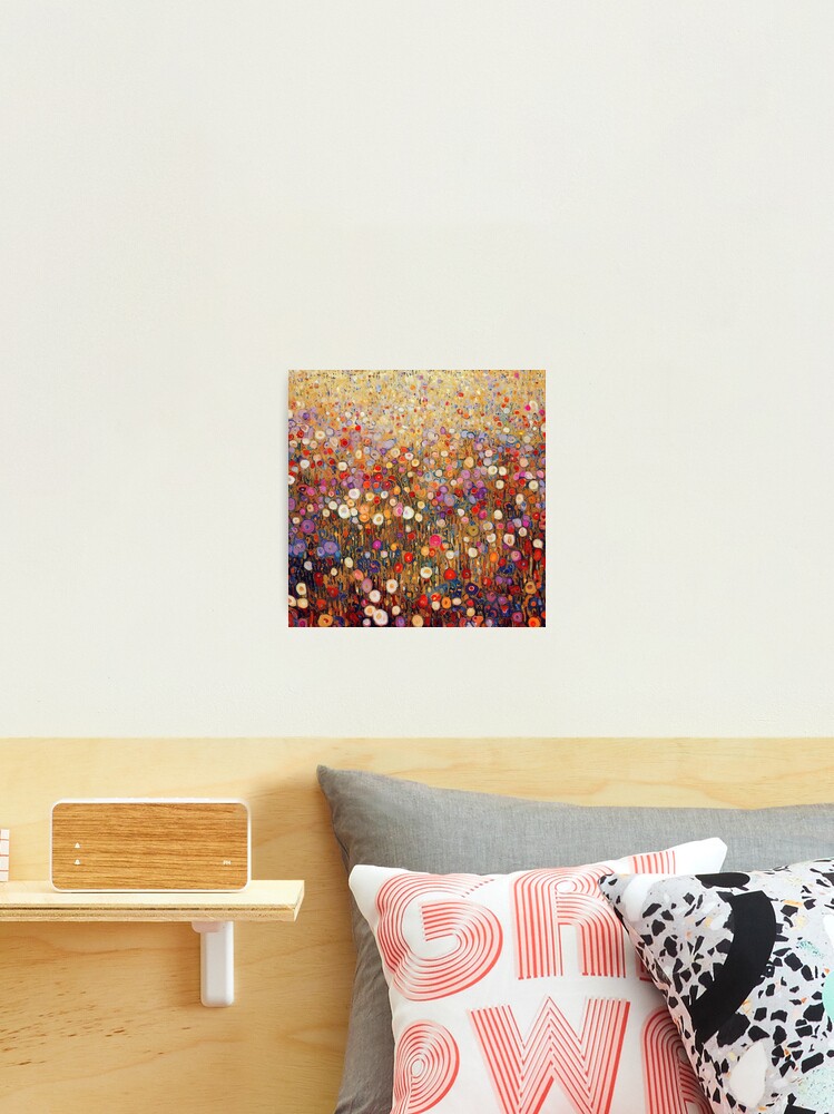 Aperçu 2 sur 3. Impression photo avec l'œuvre Jardin de fleurs Gustav Klimt créée et vendue par maniacfitness.