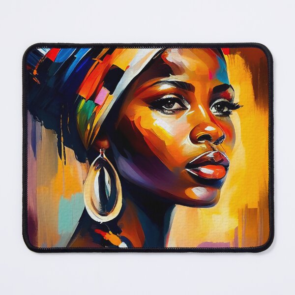 Artikelvorschau, African Queen Portrait 2 | Palette Knife Oil Digital Painting entworfen und verkauft von VividViews.
