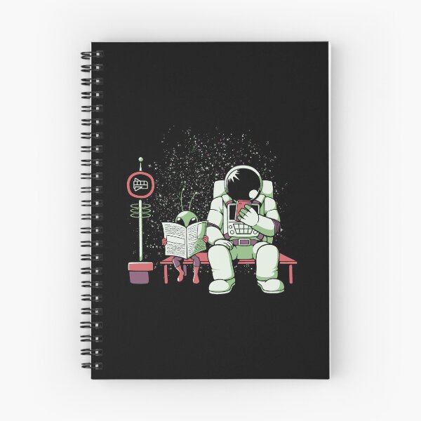 Item preview, Astronaut In a Bus Stop Funny Alien Reading Newspaper by Tobe Fonseca designed and sold by Tobe Fonseca®.