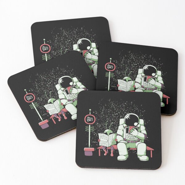 Item preview, Astronaut In a Bus Stop Funny Alien Reading Newspaper by Tobe Fonseca designed and sold by Tobe Fonseca®.