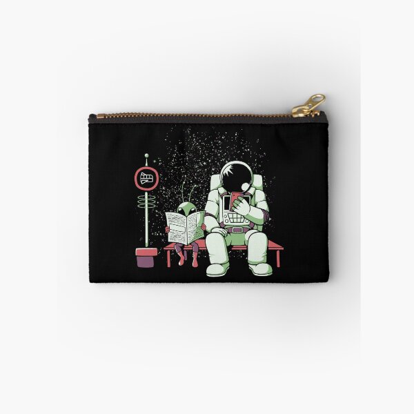 Item preview, Astronaut In a Bus Stop Funny Alien Reading Newspaper by Tobe Fonseca designed and sold by Tobe Fonseca®.