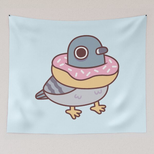 Item preview, Cute Pigeon With Donut Necklace Funny designed and sold by rustydoodle.