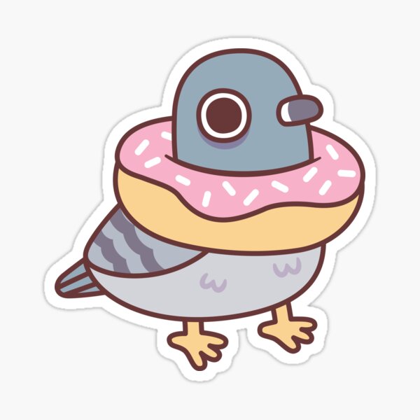 Item preview, Cute Pigeon With Donut Necklace Funny designed and sold by rustydoodle.