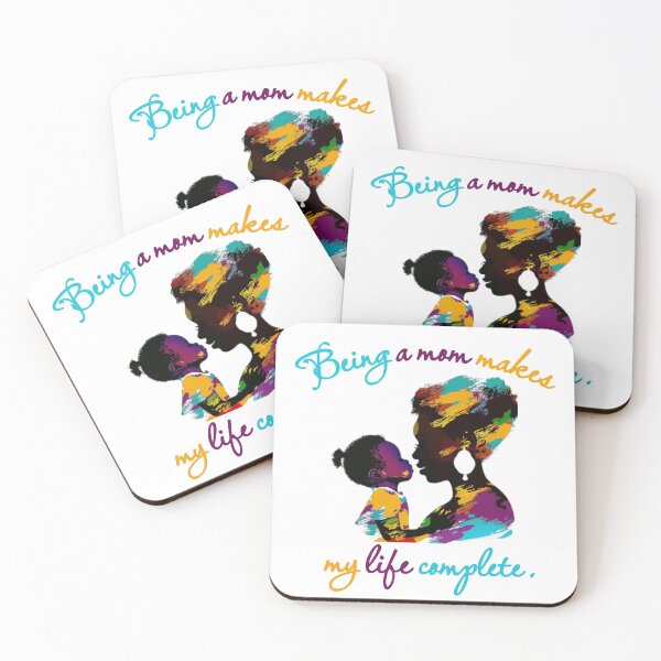 Item preview, Being a mom makes my life complete sticker, being a mom makes my life complete black woman print sticker,  designed and sold by KesDesigns ⭐⭐⭐⭐⭐.