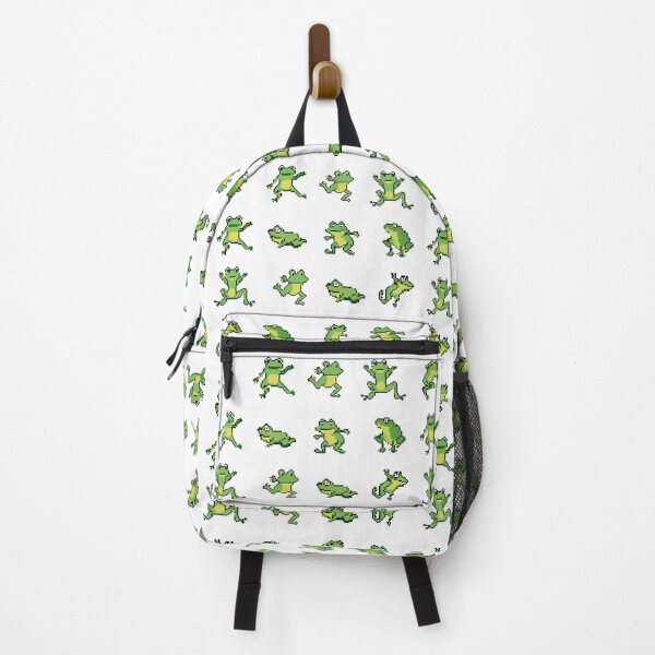 Item preview, Jumping frogs pattern - pixel art - on white designed and sold by JaReVa.