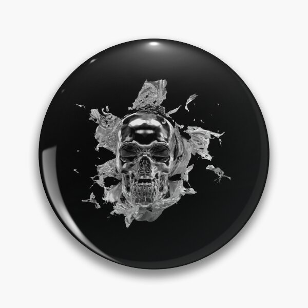 Item preview, silver skull designed and sold by RESISTORART.