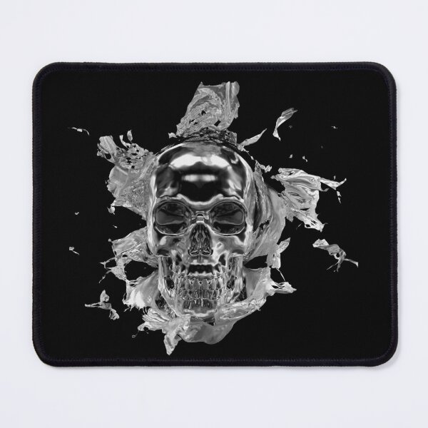 Item preview, silver skull designed and sold by RESISTORART.