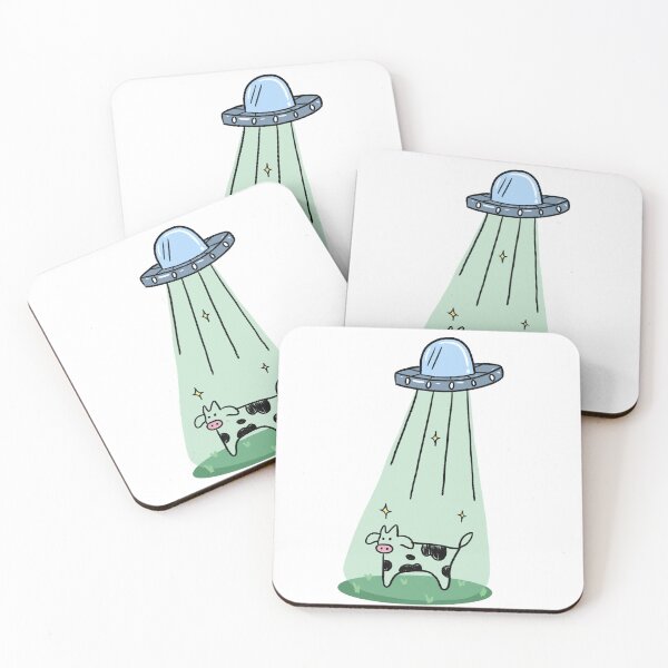 Item preview, Cute Cow UFO Sticker  designed and sold by mabelsyrupshop.