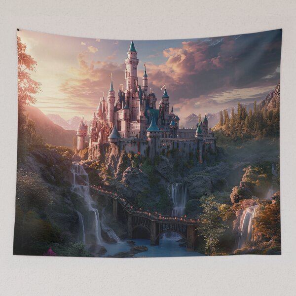 Item preview, The Kingdom of Dreams, Fantasy Castle, Imagination Art designed and sold by SunDoor Art.