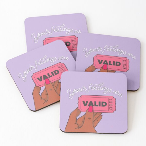 Item preview, your feelings are valid aesthetic hand ticket trending sticker purple love designed and sold by Anavrisss.