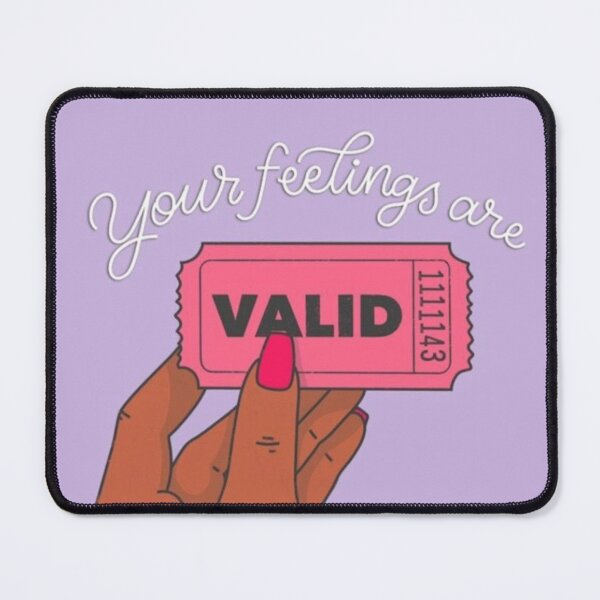 Item preview, your feelings are valid aesthetic hand ticket trending sticker purple love designed and sold by Anavrisss.