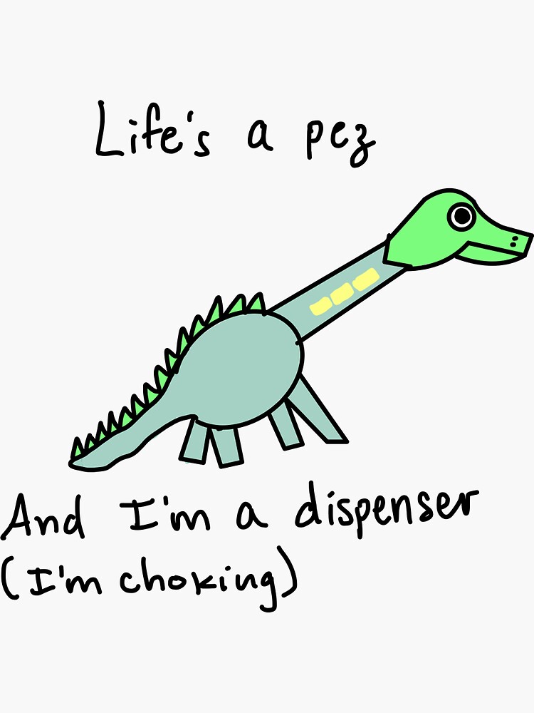Imagen 3 de 3, Pegatina con la obra Dispensador de Pez Dinosaurio, diseñada y vendida por stonksss.