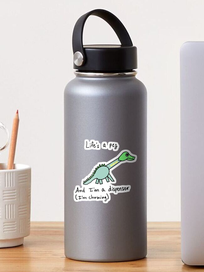 Imagen 1 de 3, Pegatina con la obra Dispensador de Pez Dinosaurio, diseñada y vendida por stonksss.