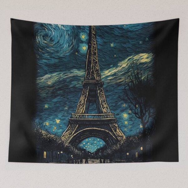 Item preview, Starry Night Eiffel Tower designed and sold by OccultDreams.