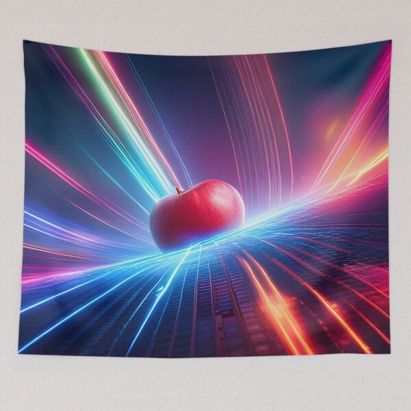 Item preview, The Grid Neon Apple designed and sold by Ink Art Design.