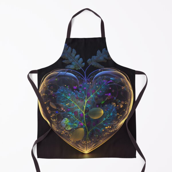 Item preview, Fractal energy heart with flowers inside designed and sold by oliviasunrise.