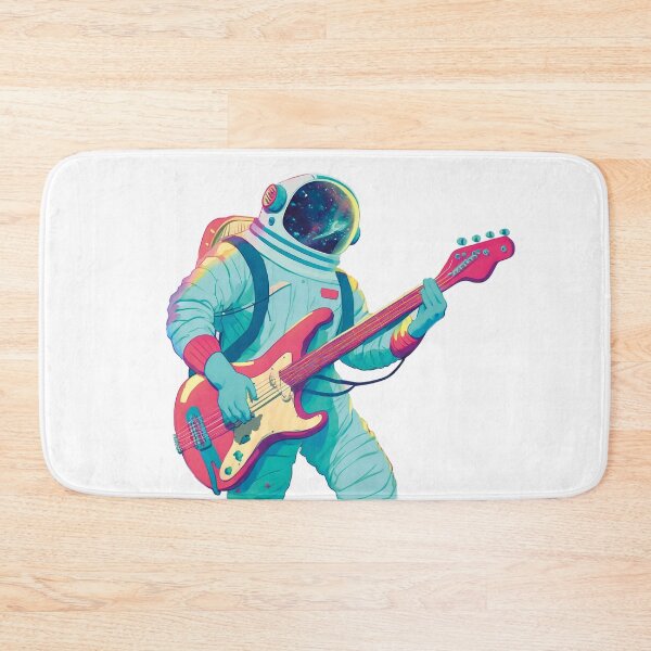 Item preview, Space man playing electric guitar（White background） designed and sold by SMALL BEAR ART.