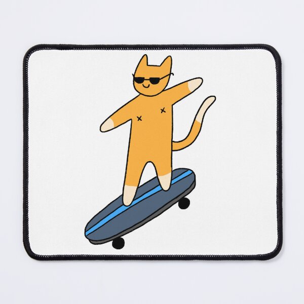 Item preview, Skateboarding Cat Cute Sticker designed and sold by mabelsyrupshop.