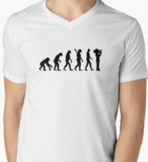 Evolution Cameraman Men's V-Neck T-Shirt