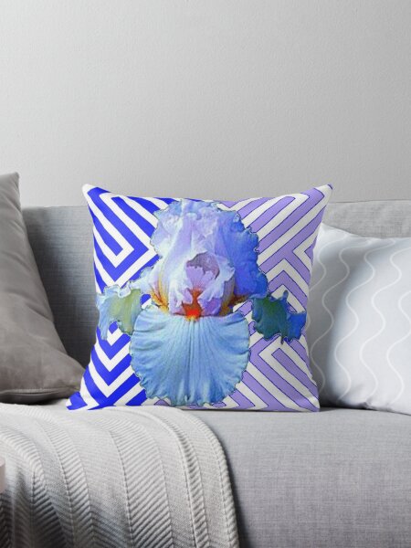 Item preview, MODERN WHITE-BLUE IRIS PATTERN  ART  designed and sold by sharlesart.