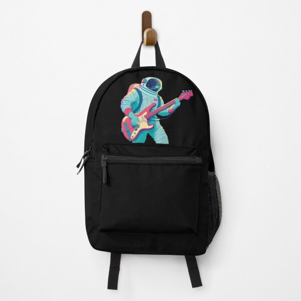Item preview, Space man playing electric guitar(Black background) designed and sold by SMALL BEAR ART.