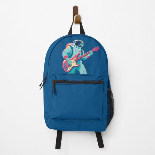 Item preview, Space man playing electric guitar(Dark blue background) designed and sold by SMALL BEAR ART.