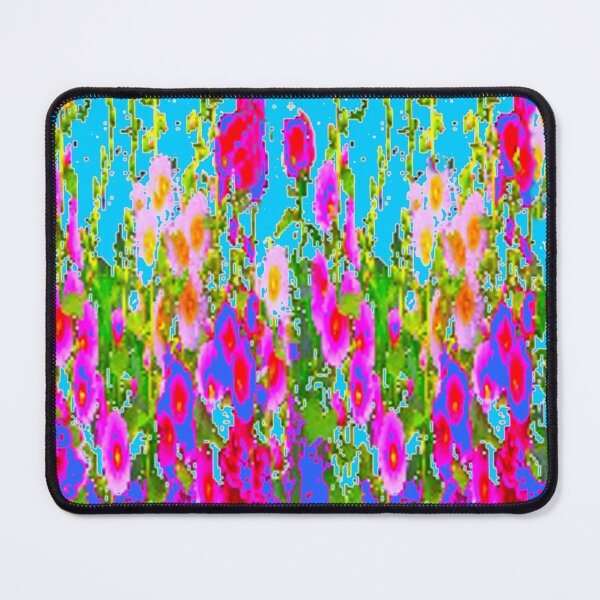 Item preview, ABSTRACTED BLUE-PINK FLOWER GARDEN PATTERN ART designed and sold by sharlesart.