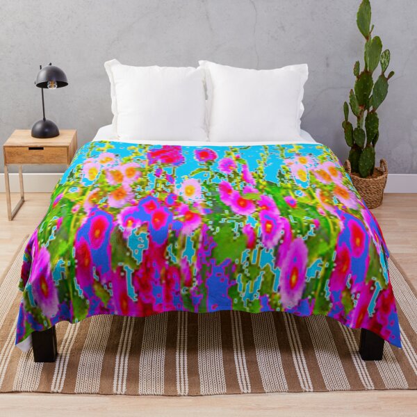 Item preview, ABSTRACTED BLUE-PINK FLOWER GARDEN PATTERN ART designed and sold by sharlesart.