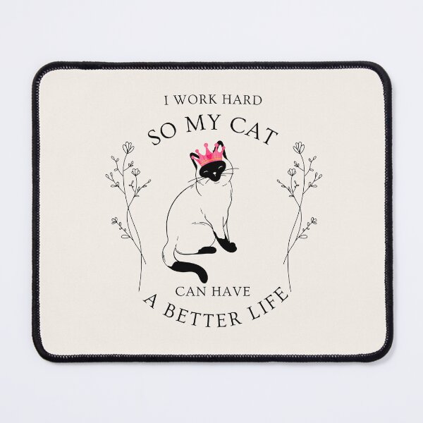 Item preview, Siamese Cat Lover Black and White designed and sold by Siamese connection.