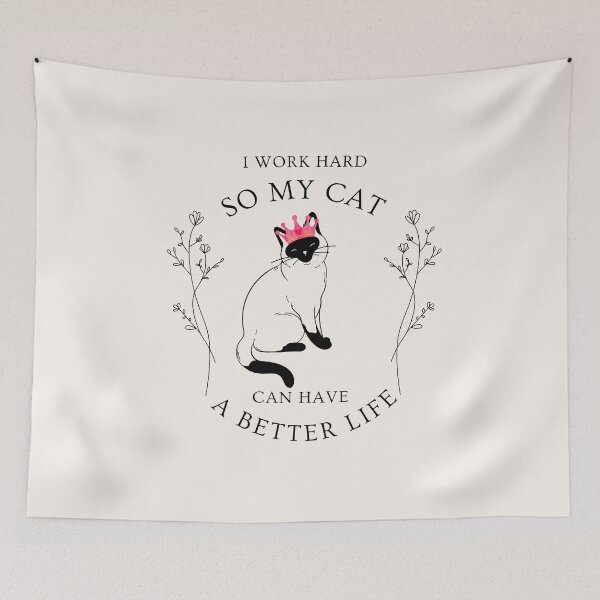 Item preview, Siamese Cat Lover Black and White designed and sold by Siamese connection.