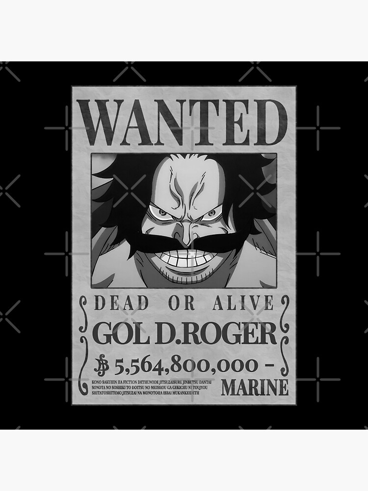 Gold Roger One Piece Wanted Poster Art Board Print for Sale by One Piece  Bounty Poster