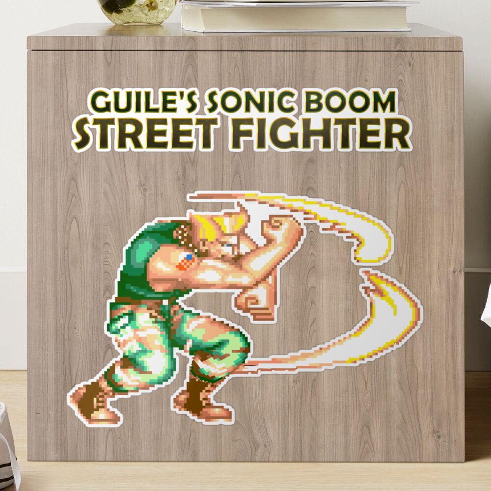 Sonic Boom Guile Street Fighter Sonic Boom Kick Move Sticker for Sale by  hip-hop-art