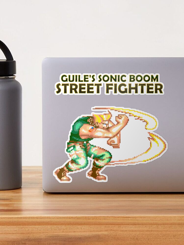 Sonic Boom Guile Street Fighter Sonic Boom Kick Move Sticker for Sale by  hip-hop-art