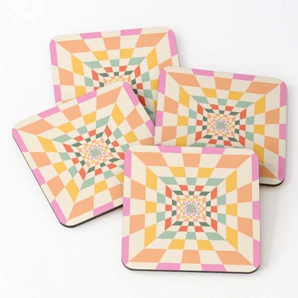 Item preview, Colorful swirling stripes checkered pattern 55 designed and sold by UnaWu533.