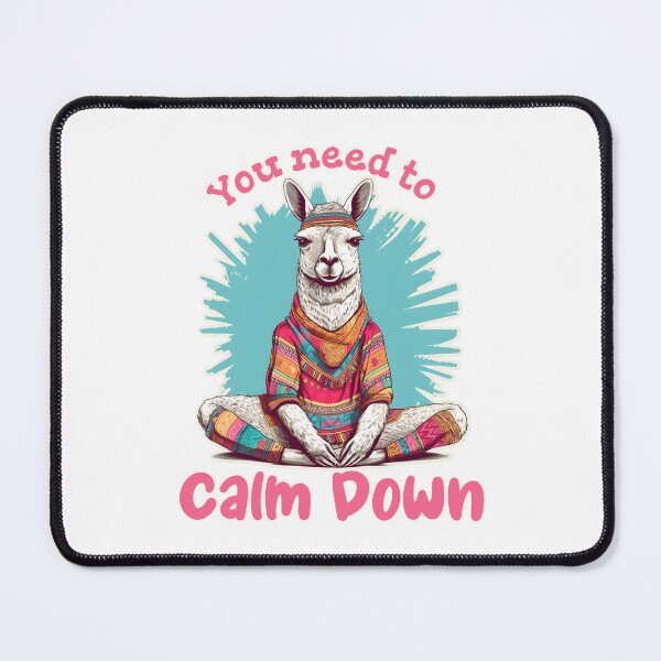 Item preview, Calm Down Yoga Llama in Lotus Pose designed and sold by bagstudio.