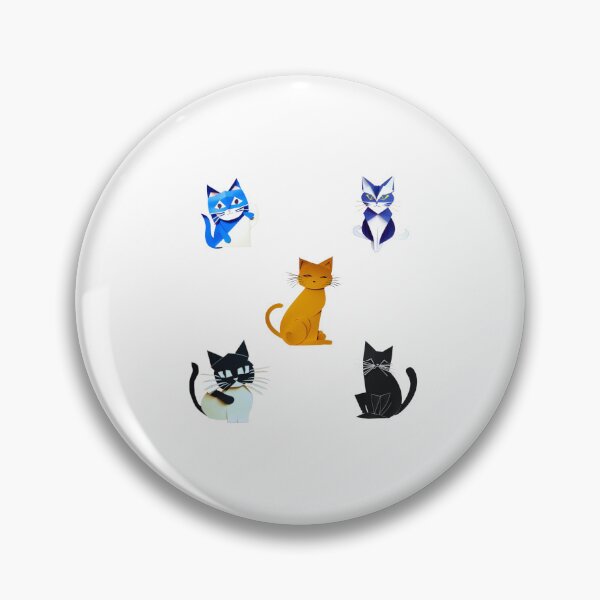 Item preview, Cat Stickers Quilled Art Set of 5 designed and sold by HanaiPrint.