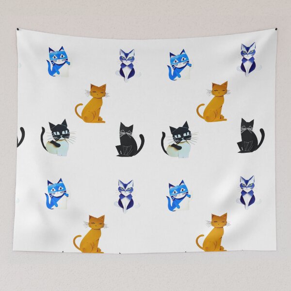 Item preview, Cat Stickers Quilled Art Set of 5 designed and sold by HanaiPrint.