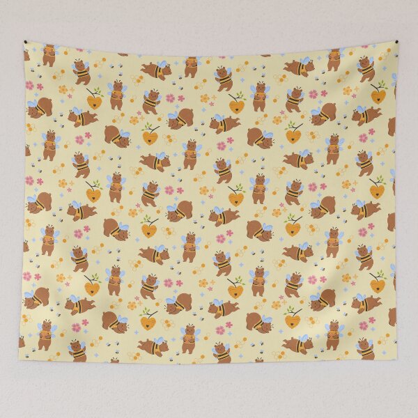 Item preview, Cute bee bears pattern designed and sold by burbura.