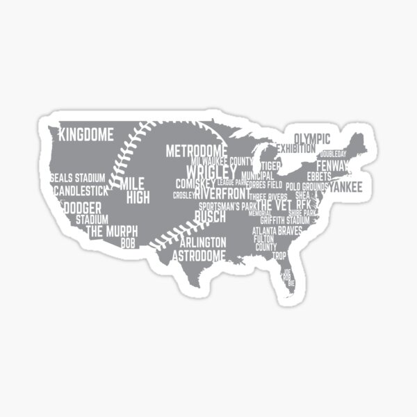 Classic Baseball Stadiums Sticker