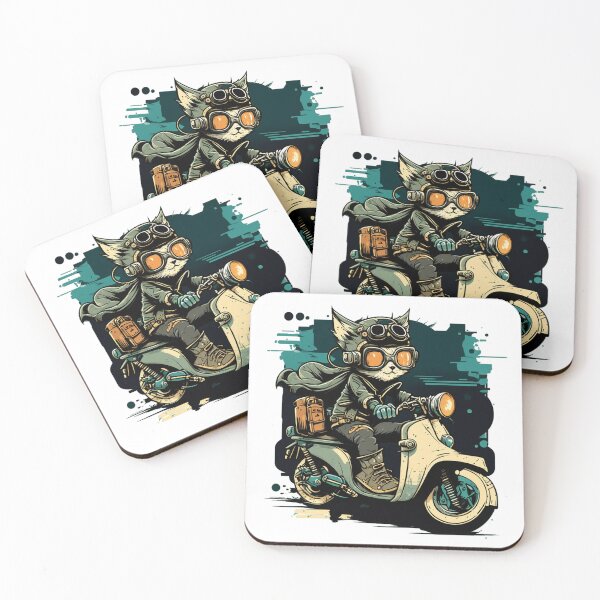 Item preview, Cat on scooter  designed and sold by Cat loco.