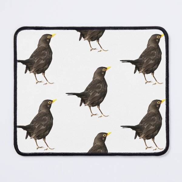 Item preview, Black Bird Isolated On White Acrylic Painting designed and sold by taiche.