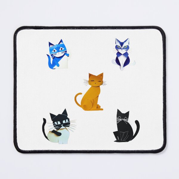 Item preview, Cat Stickers Quilled Art Set of 5 designed and sold by HanaiPrint.