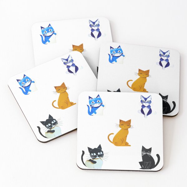 Item preview, Cat Stickers Quilled Art Set of 5 designed and sold by HanaiPrint.