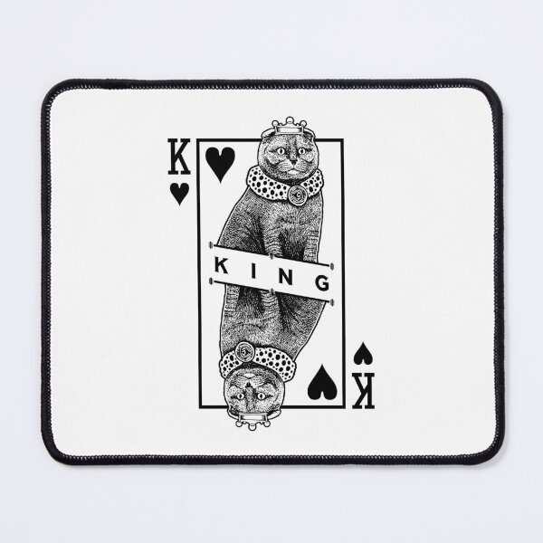 Item preview, Scottish Fold Cat Lover King Of Hearts Funny Pop Art designed and sold by GrandeDuc.