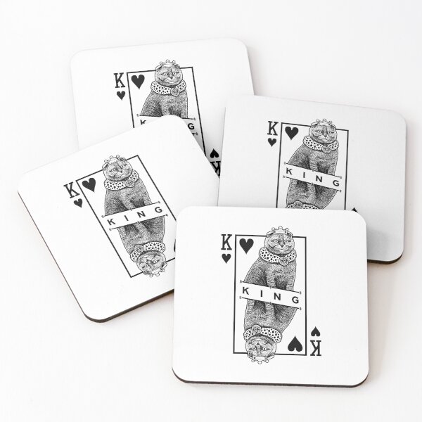 Item preview, Scottish Fold Cat Lover King Of Hearts Funny Pop Art designed and sold by GrandeDuc.