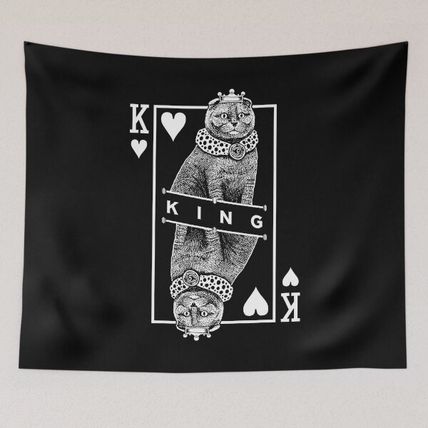 Item preview, Scottish Fold Cat Lover King Of Hearts Funny Pop Art designed and sold by GrandeDuc.