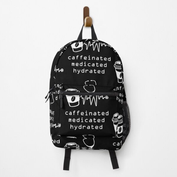 Item preview, Caffeinated Medicated Hydrated Heartbeat Coffee Lover Nurse designed and sold by Designer-Girl.