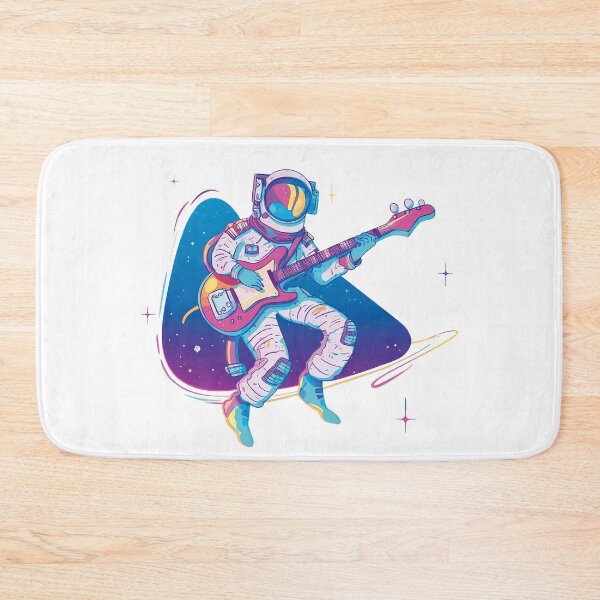 Item preview, Fantasy space man playing in a band.（White background） designed and sold by SMALL BEAR ART.